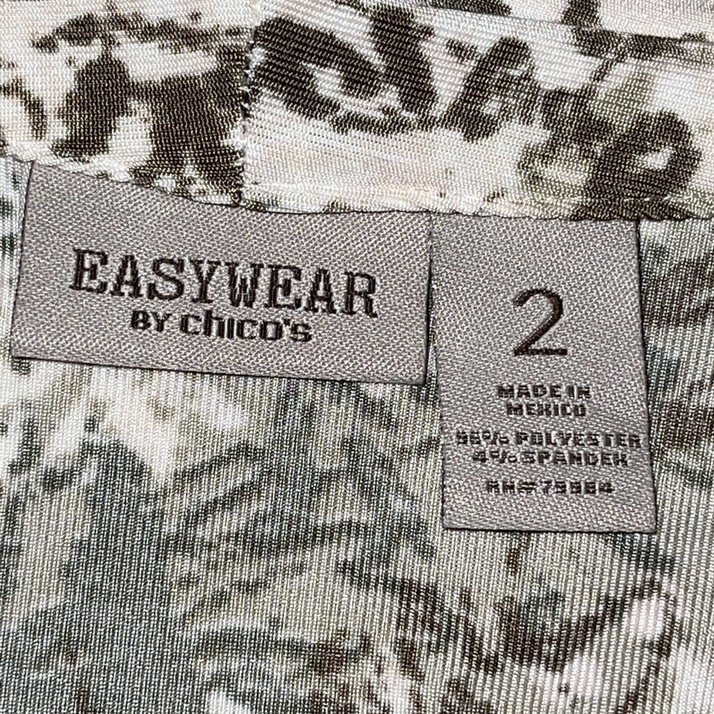 EASYWEAR CHICO’S 2 Misses M Open Cardigan Taupe - Picture 4 of 5